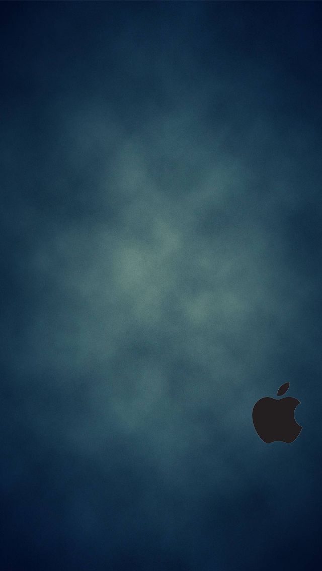 iPhone 5 Blue Wallpaper Black Logo by SimpleWallpapers on