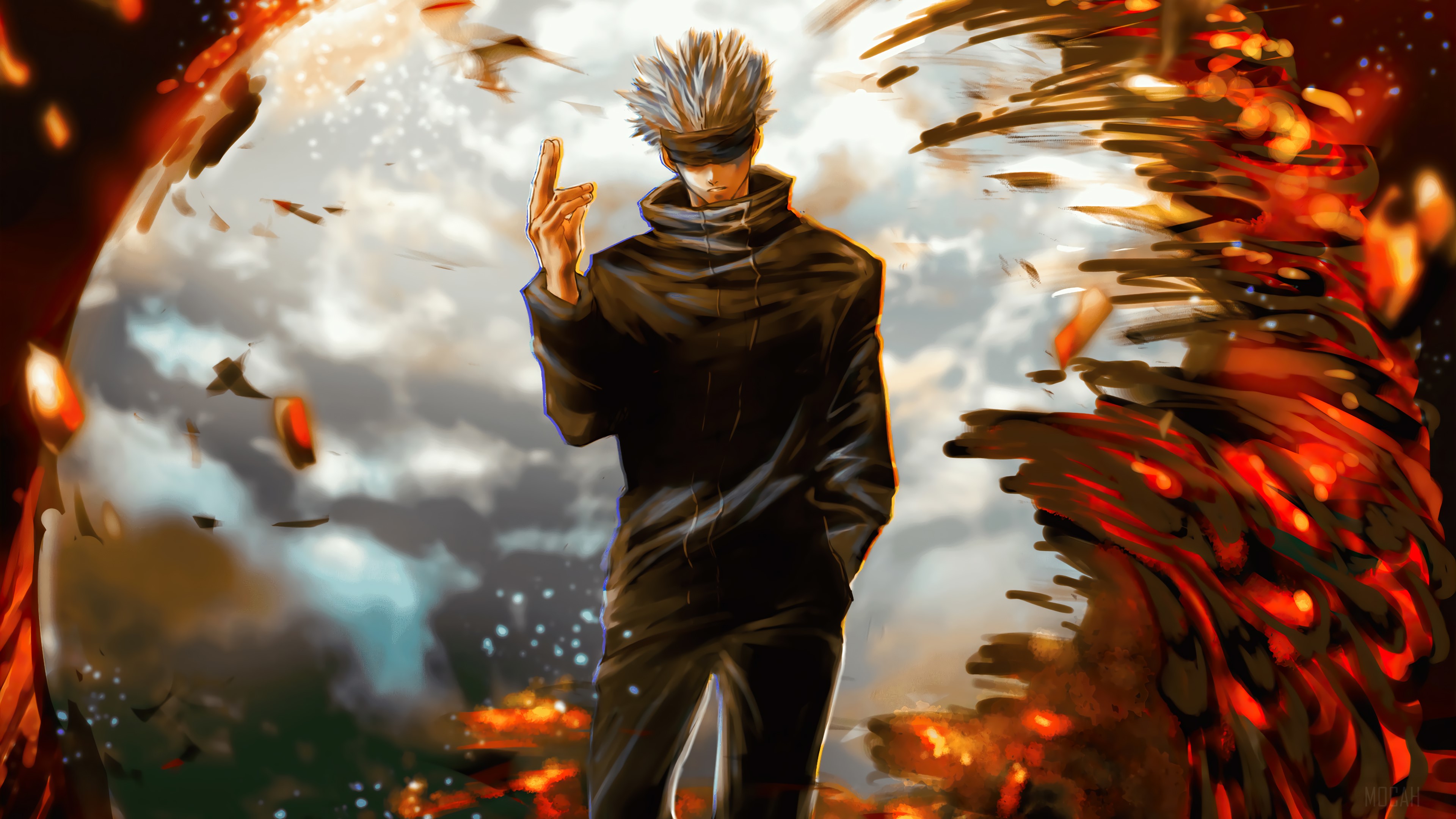Satoru Gojo Jujutsu Kaisen Anime Sorcery Fight 4k HD Wallpaper