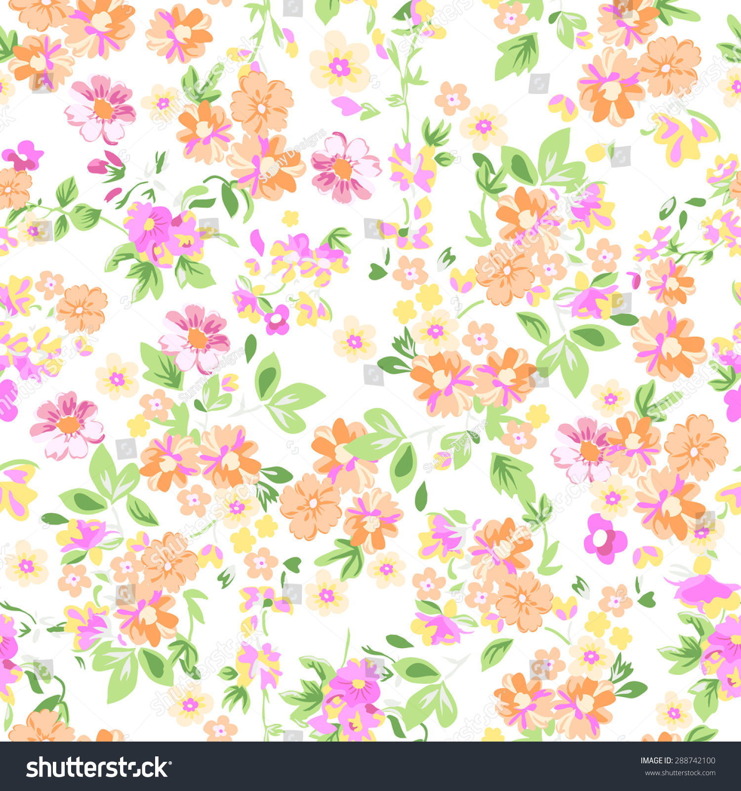Floral Print Background Image