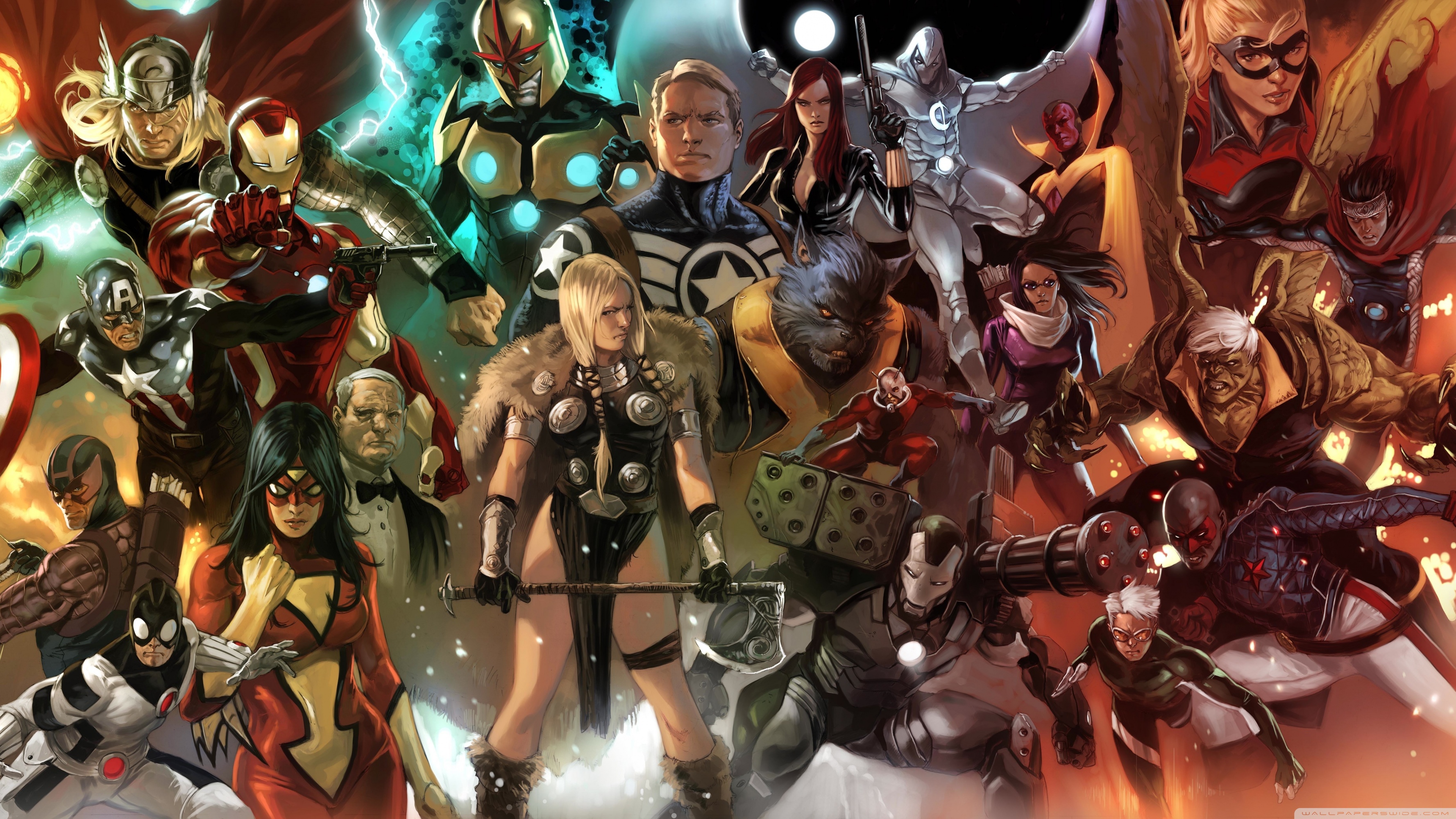 Marvel Ics Characters 4k HD Desktop Wallpaper For Dual