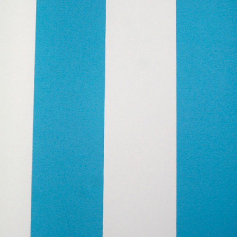 Mood Living Wide Stripe Turquoise And White Wallpaper