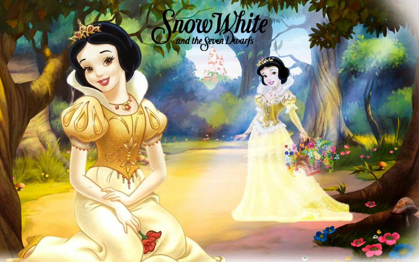 Seven Dwarfs Wallpaper Normal Snow White The