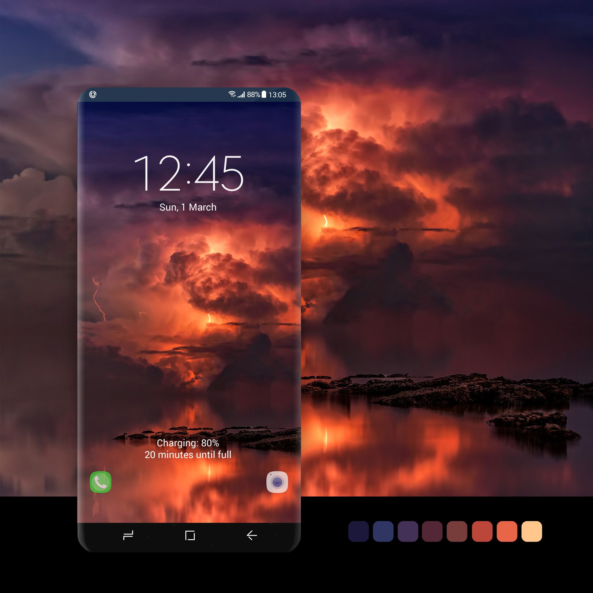 Thunderstorm Sky Wallpaper Android Phone