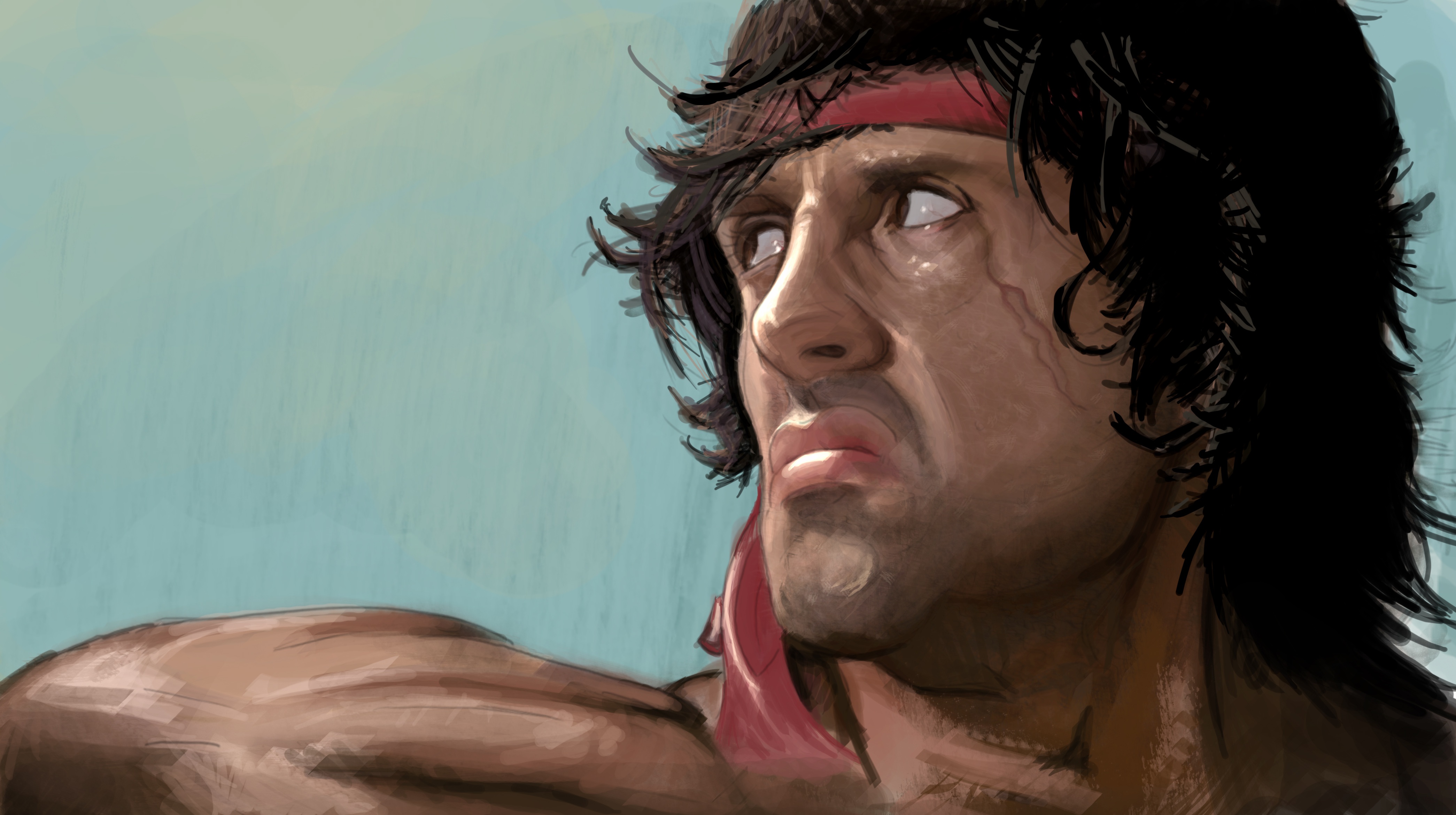 Rambo Sylvester Stallone Artwork 4k Wallpaper HD Movies