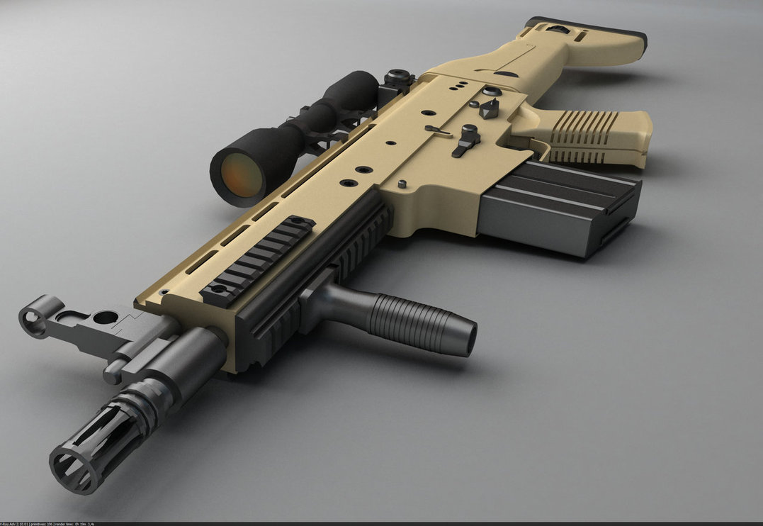 Fn Scar H Battle Rifle Perspective By Samouel