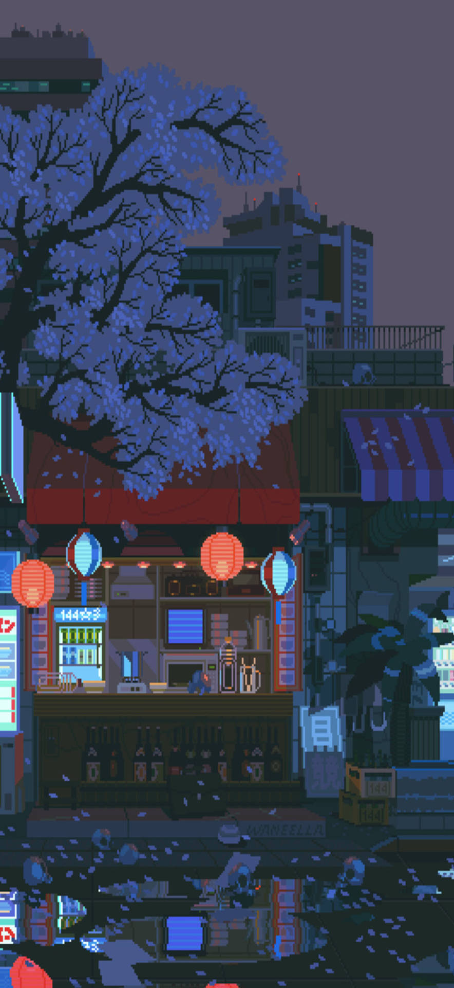Pixel Japanese Store Artwork Yyyq7rgcjdkxy2re Wallpaper