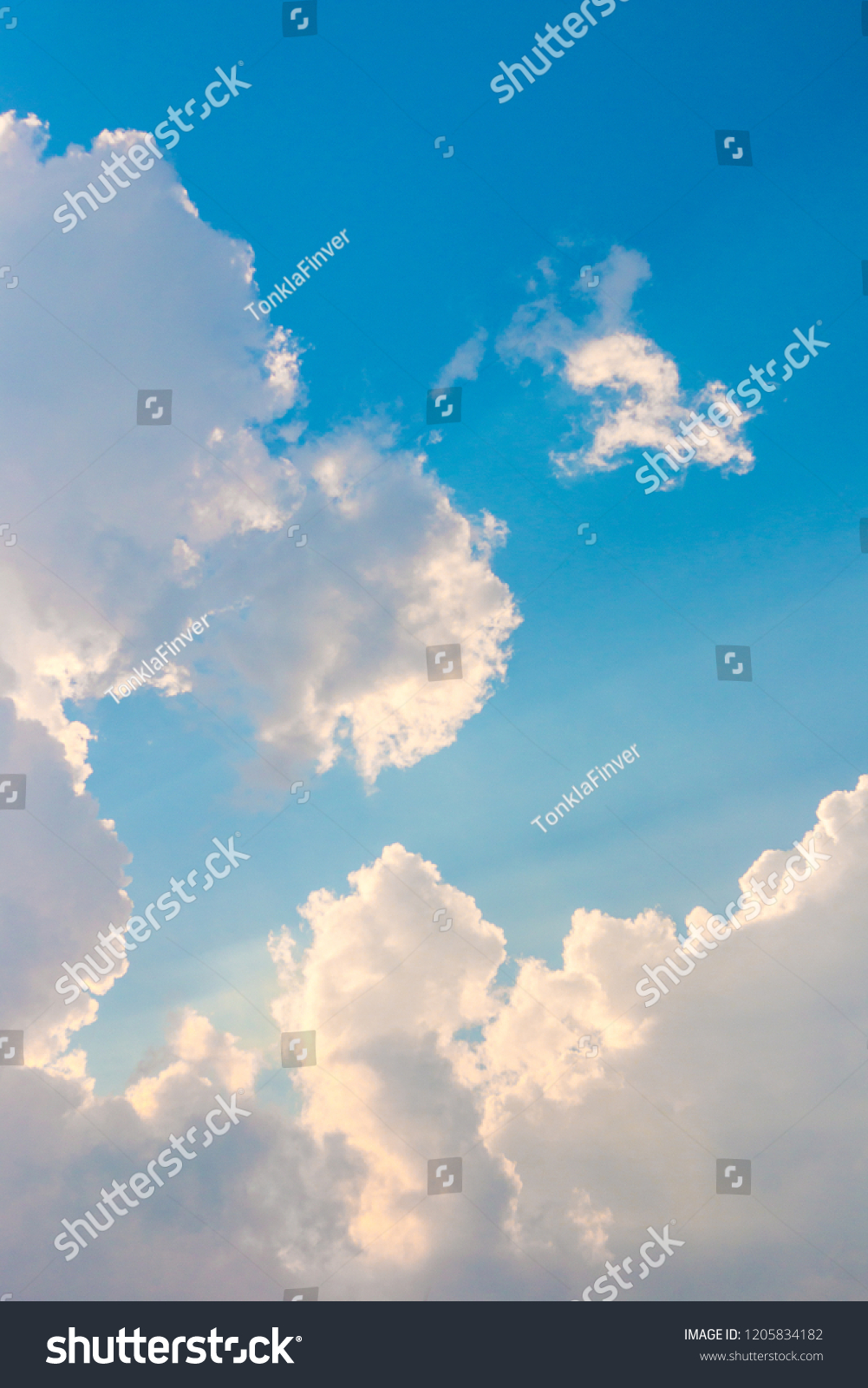Clouds Skies On Sunny Day Used Wallpaper Stock Photo Edit Now