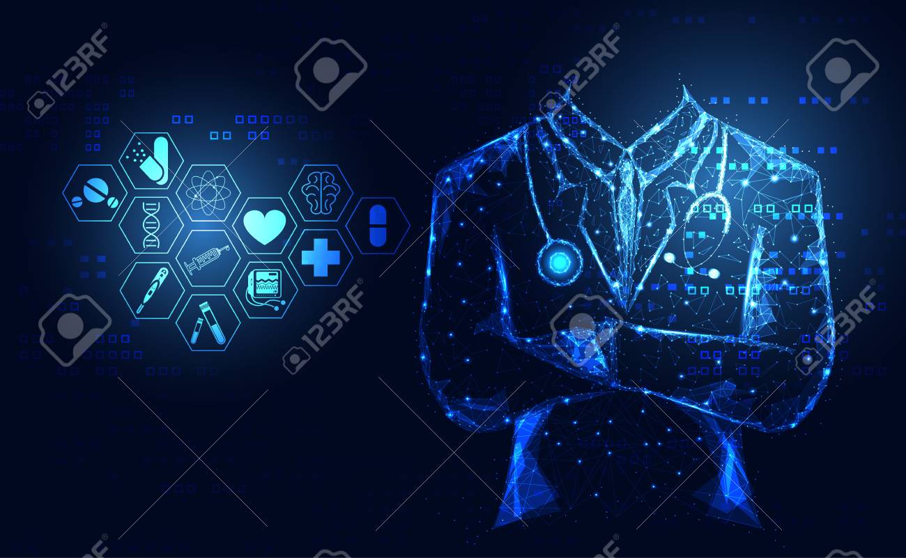Abstract Health Medical Science Healthcare Icon Digital Technology