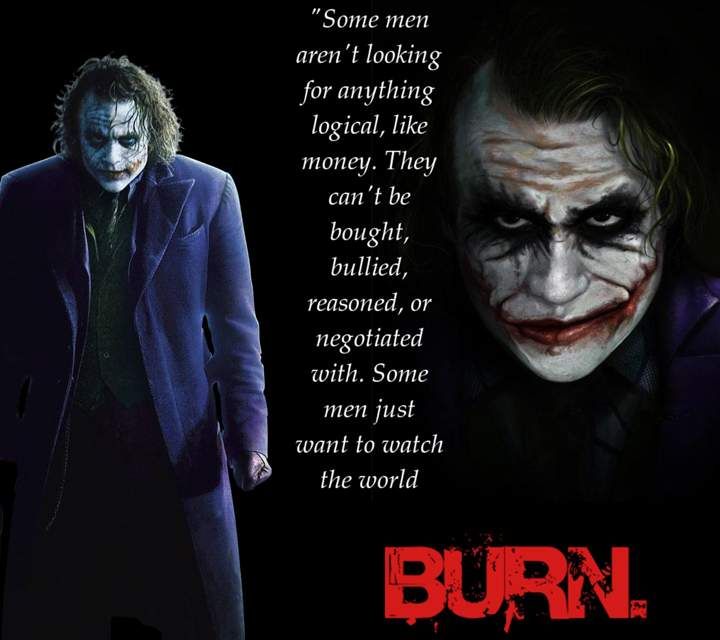 Joker quotes hmmmm Pinterest