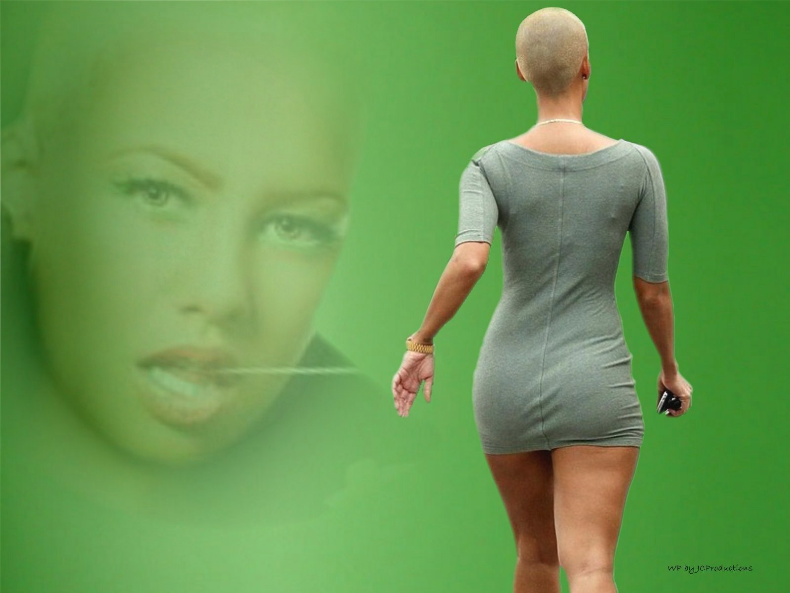 Amber Rose From Behind Wallpaper