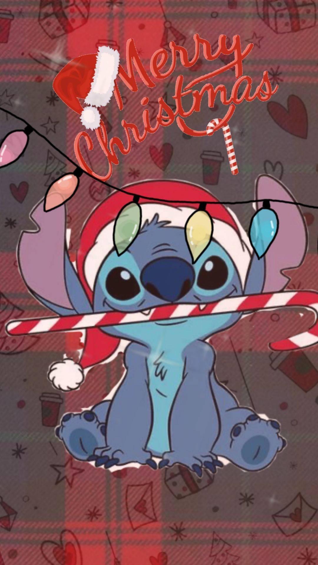 Download Christmas Stitch With Holiday Greeting Wallpaper