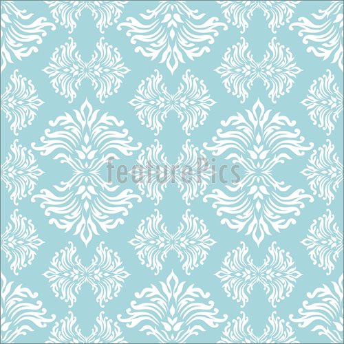 Illustration Of Light Blue Floral Background With Flowing Design That