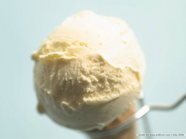 Ice Cream Vanilla Cone Summer Dessert Cold