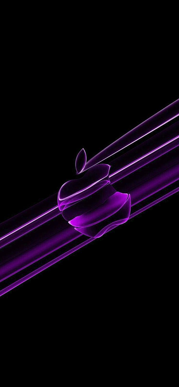 Purple Apple Logo Wallpaper iPhone