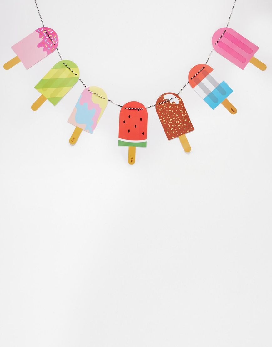 Doiy Yummy Popsicle Bunting At Asos Cute Summer Wallpaper