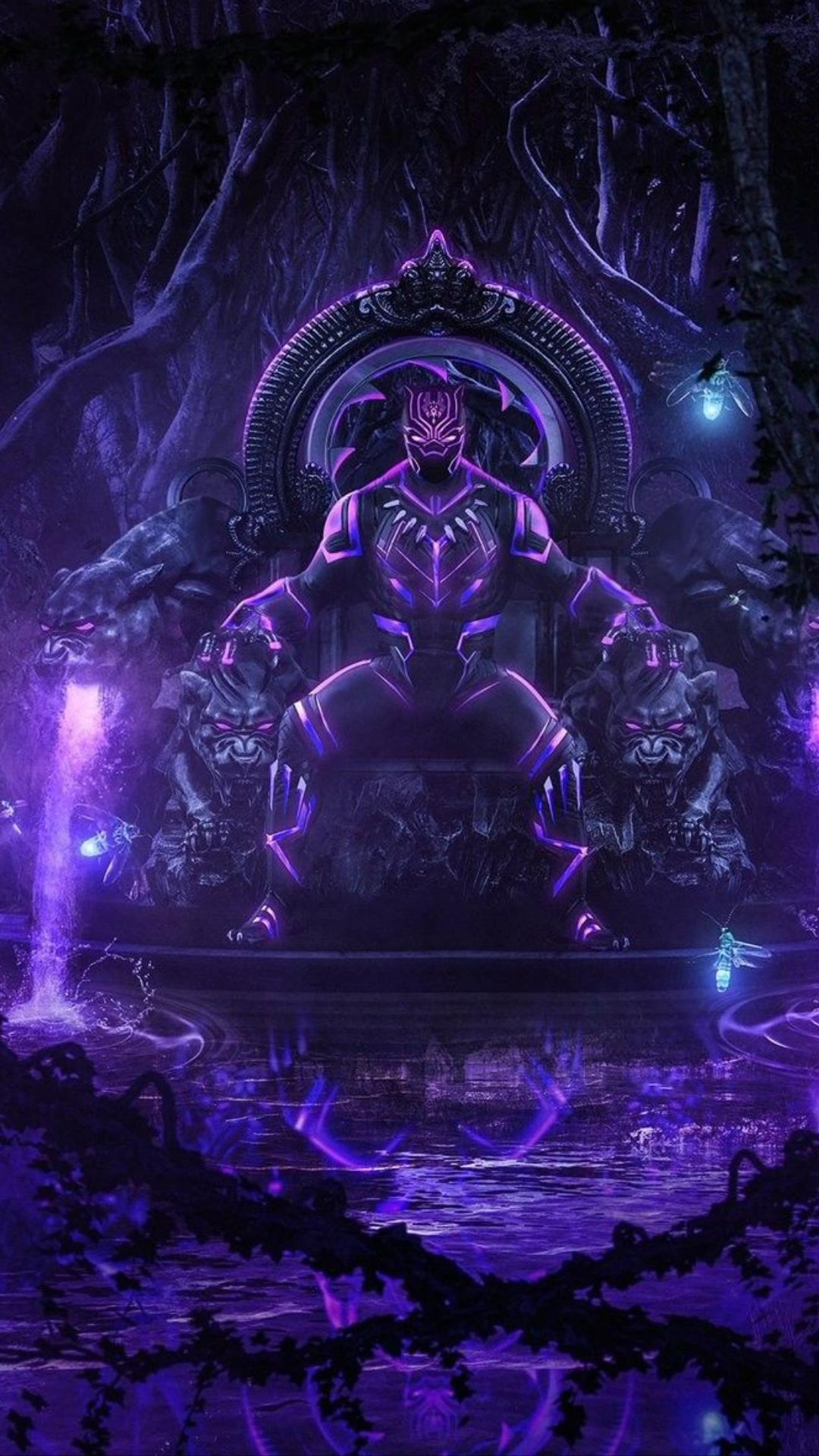 Black Panther With Purple Suit   1080x1920 Wallpaper   teahubio 1080x1920