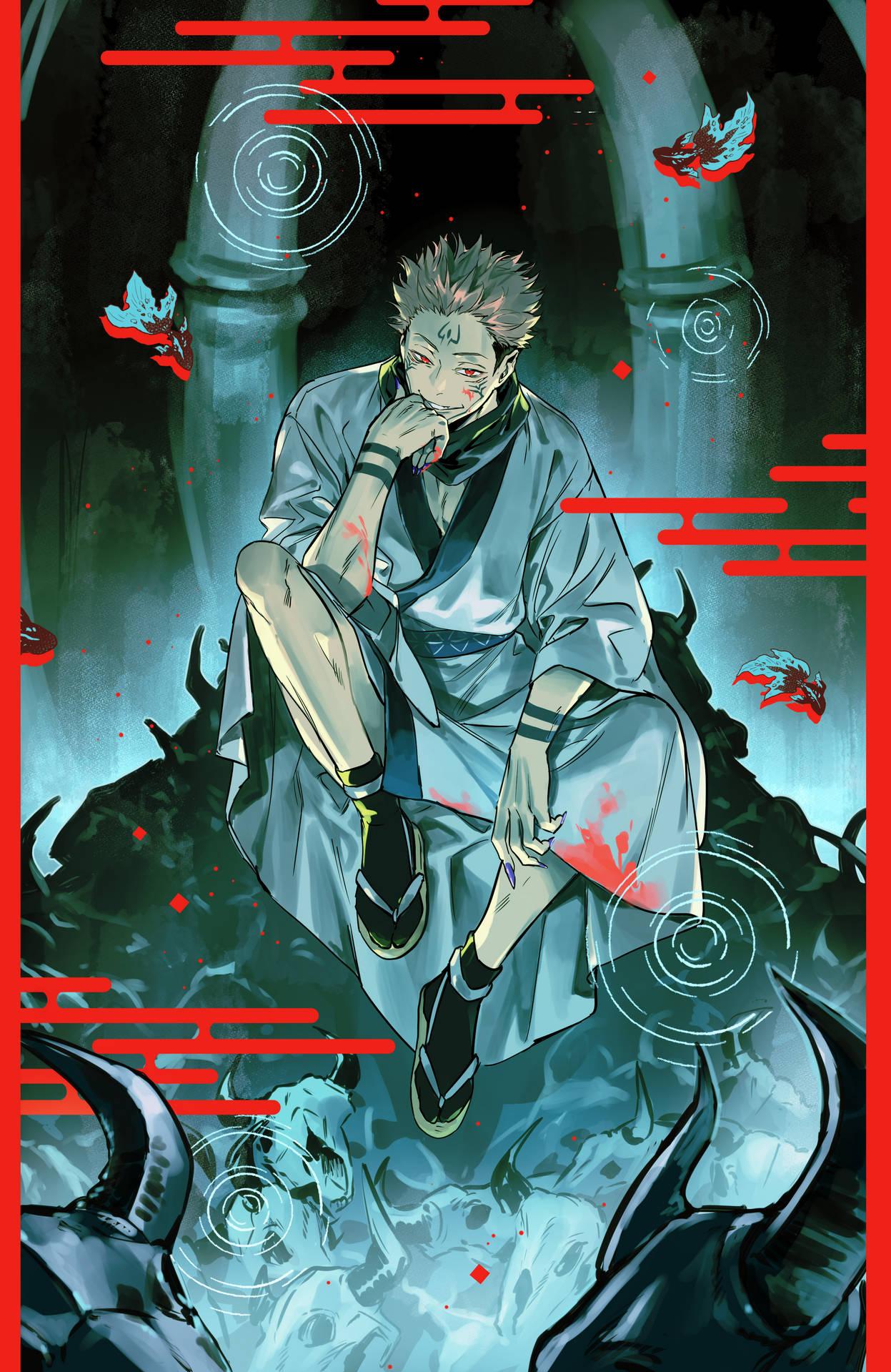 Caption Sukuna The Powerful King Of Curses Wallpaper