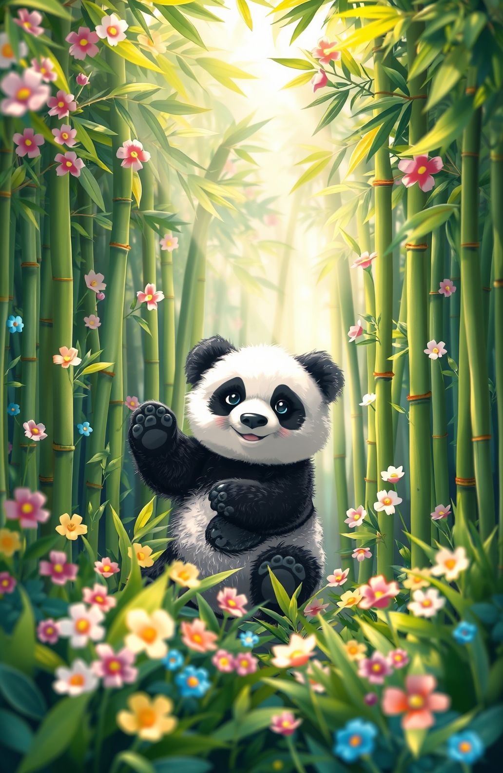 Cute Panda Background