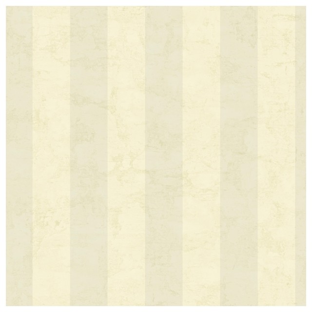 York Sure Strip Ivory Wide Stripe Removable Wallpaper Contemporary
