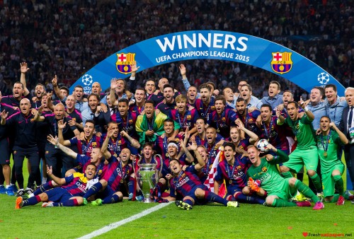 FC Barcelona 2014 2015 Winners UEFA Champions League wallpapers