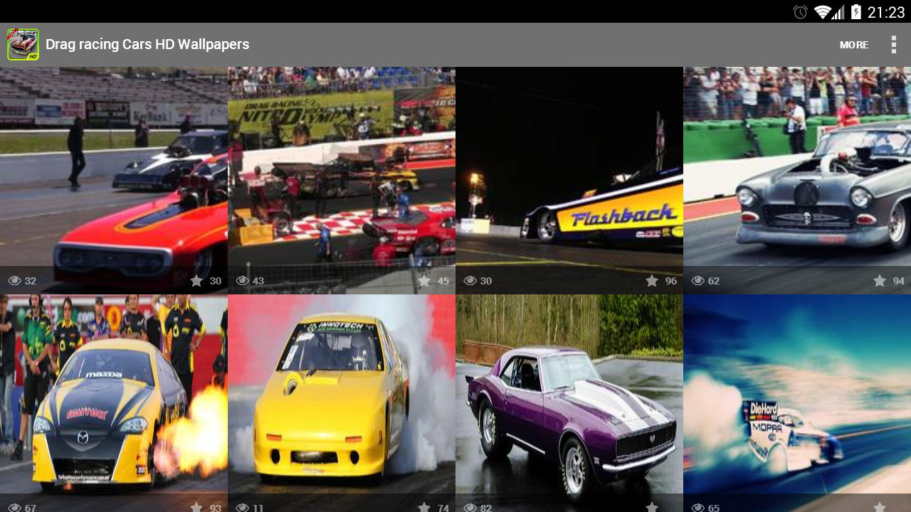 Drag Racing Cars HD Wallpaper Screenshot
