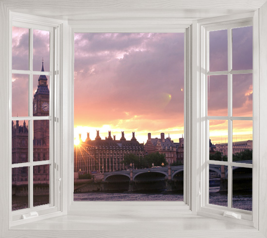 Of The Houses Parliament London Window Illusion Mural Scene