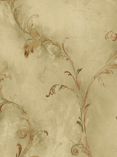 And Brown Scroll Trail Wallpaper Pattern Ft23540 Name