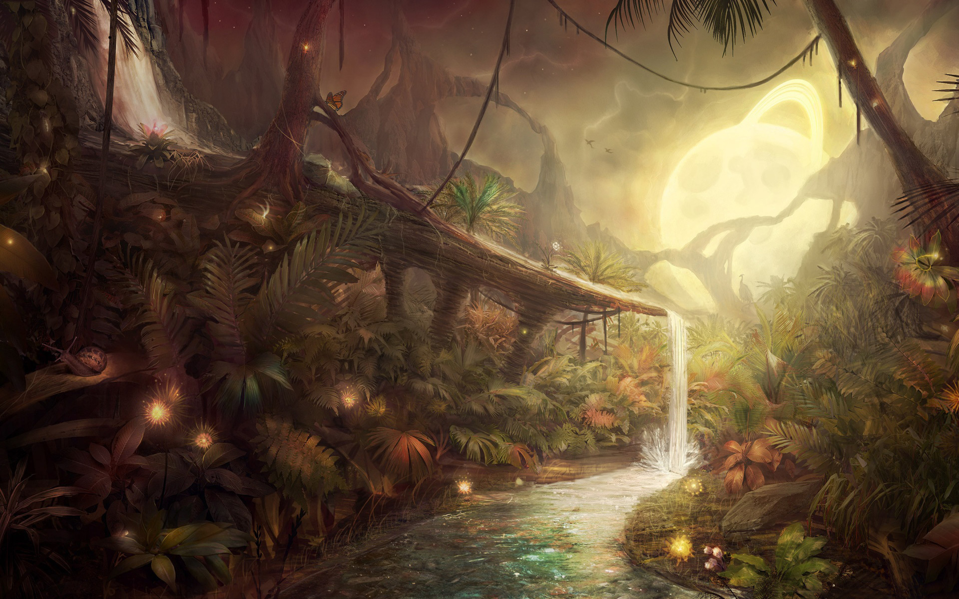 Download Avatar Pandora Forest And Moon Mobile Wallpaper  Wallpaperscom