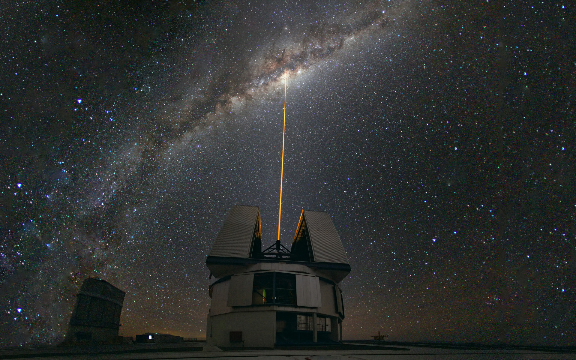 Observatory Milky Way Chile Astronomy Sky Stars Buildings