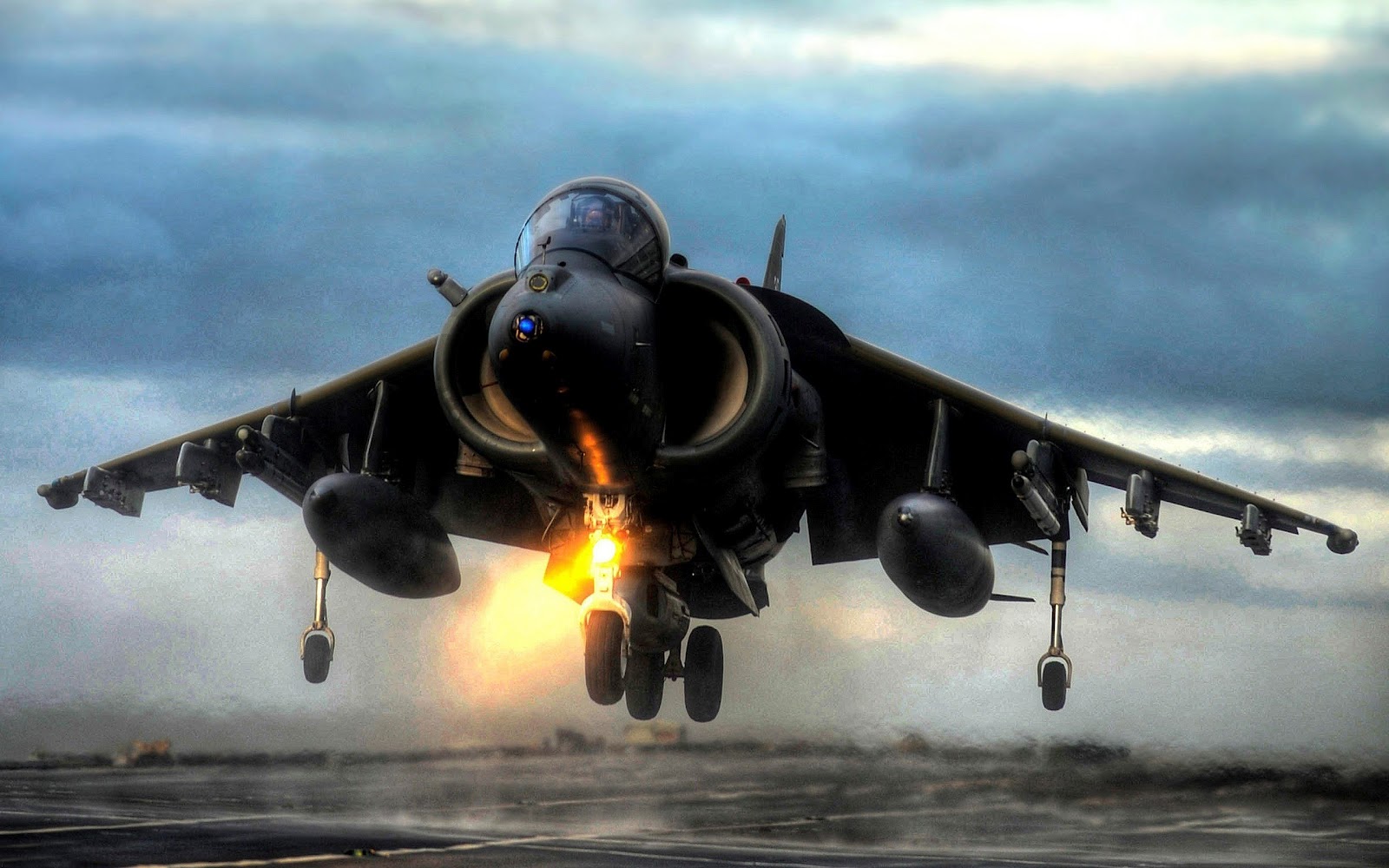Harrier Gevechtsvliegtuig Aan Het Opstijgen Of Landen HD Achtergrond