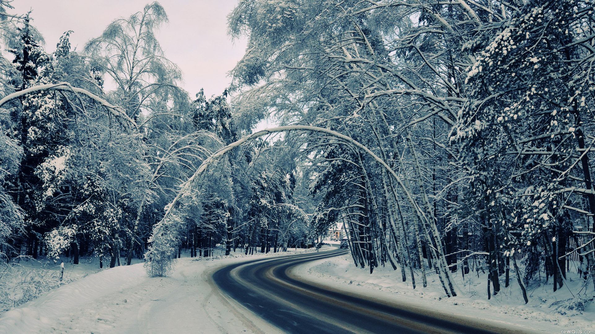 Winter Road Conditions Apple Mac Desktop Wallpaper HD Travel