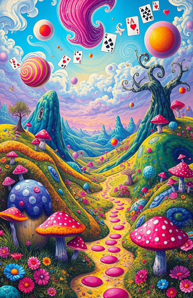 Trippy Alice In Wonderland Wallpaper