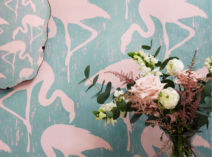 The Wallpaper Flamingoes From Sanderson Is Playful And Fun Will
