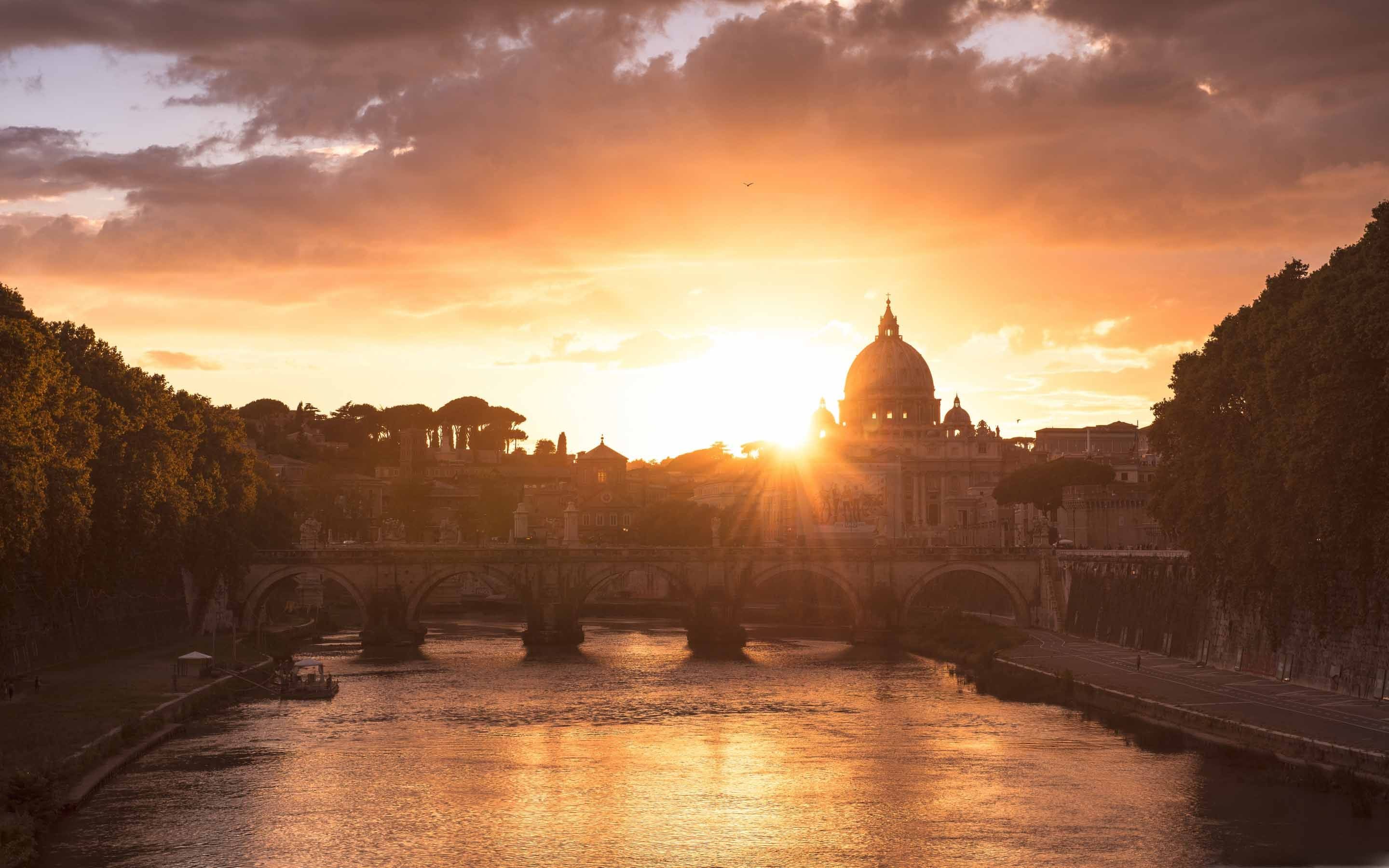 Rome Sunset Wallpaper Top Background