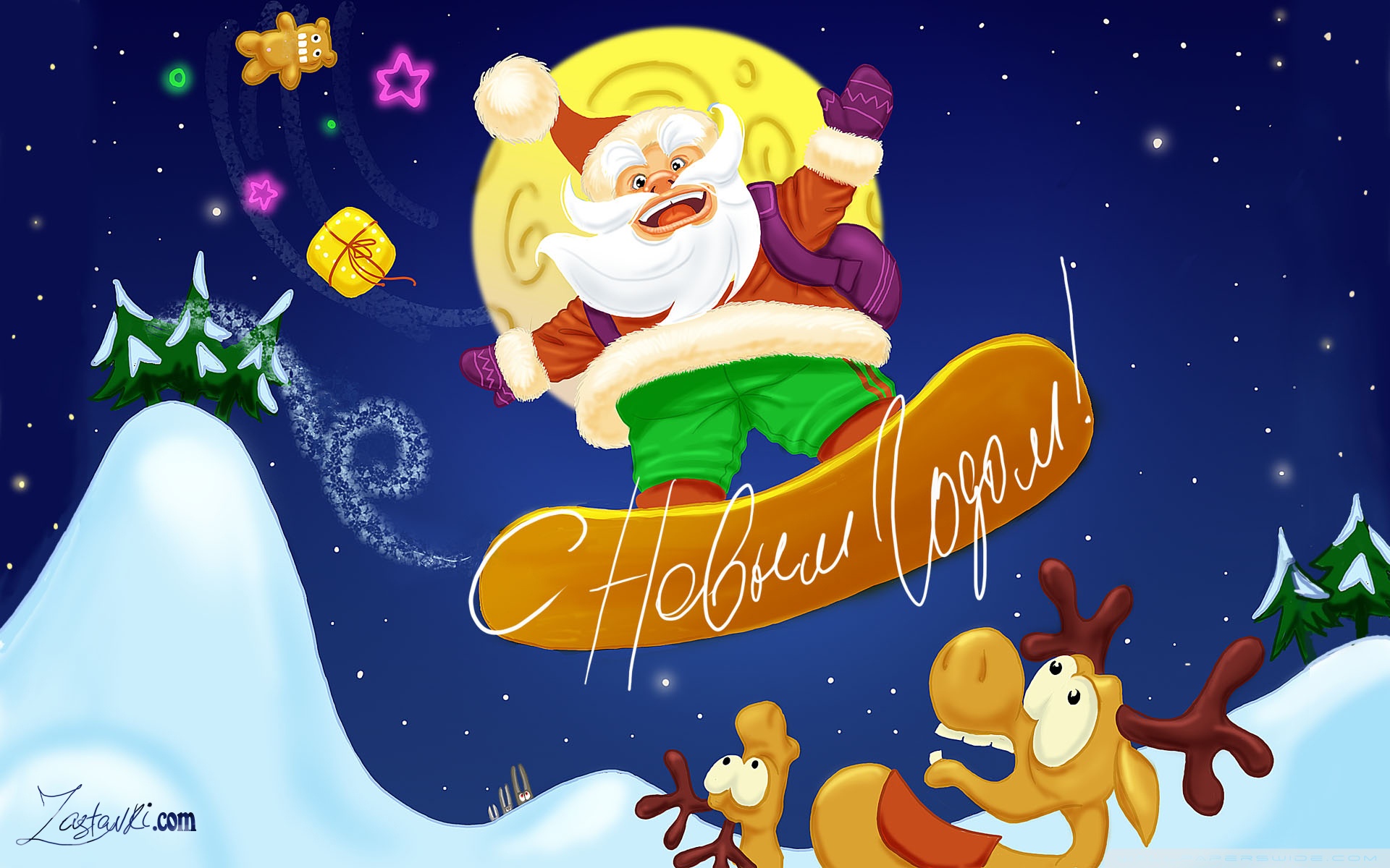 Funny Santa Claus Christmas 4k HD Desktop Wallpaper For