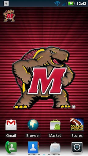 maryland terrapins revolving wallpaper app with the background