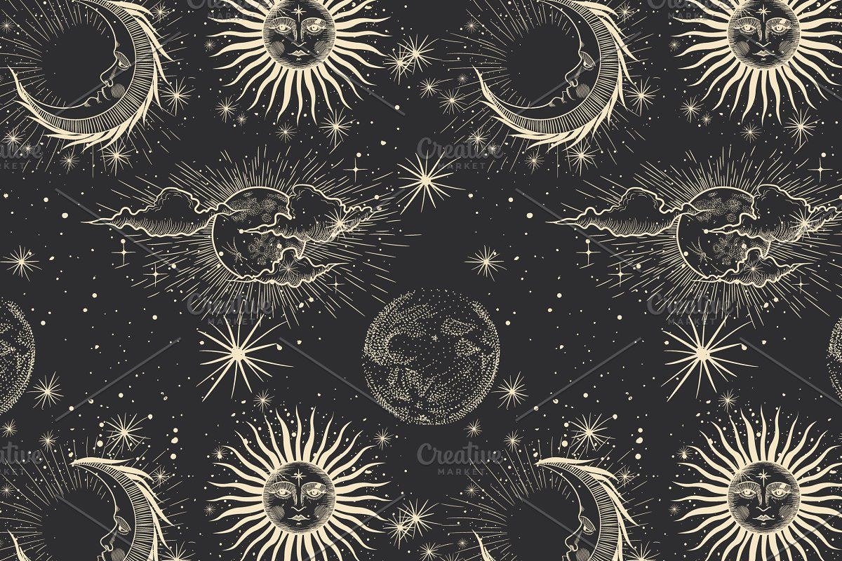 Space Pattern Set Wallpaper