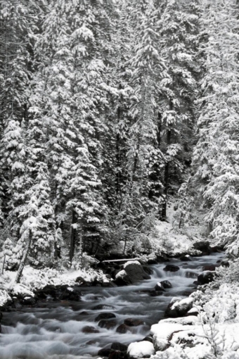 Winter River iPhone HD Wallpaper