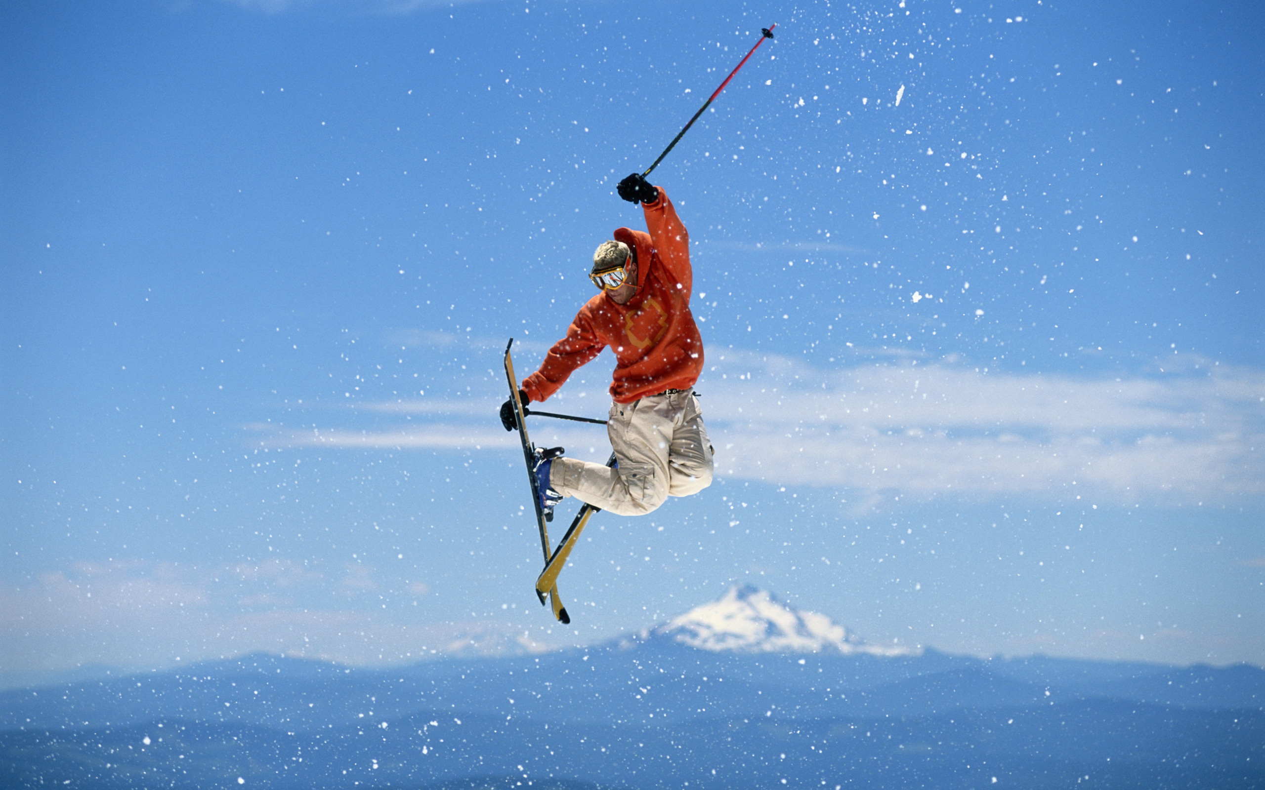 Wallpaper winter snow skiing sky extreme freestyle desktop