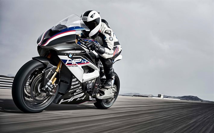 Download wallpapers BMW HP4 2017 New motorcycles sports