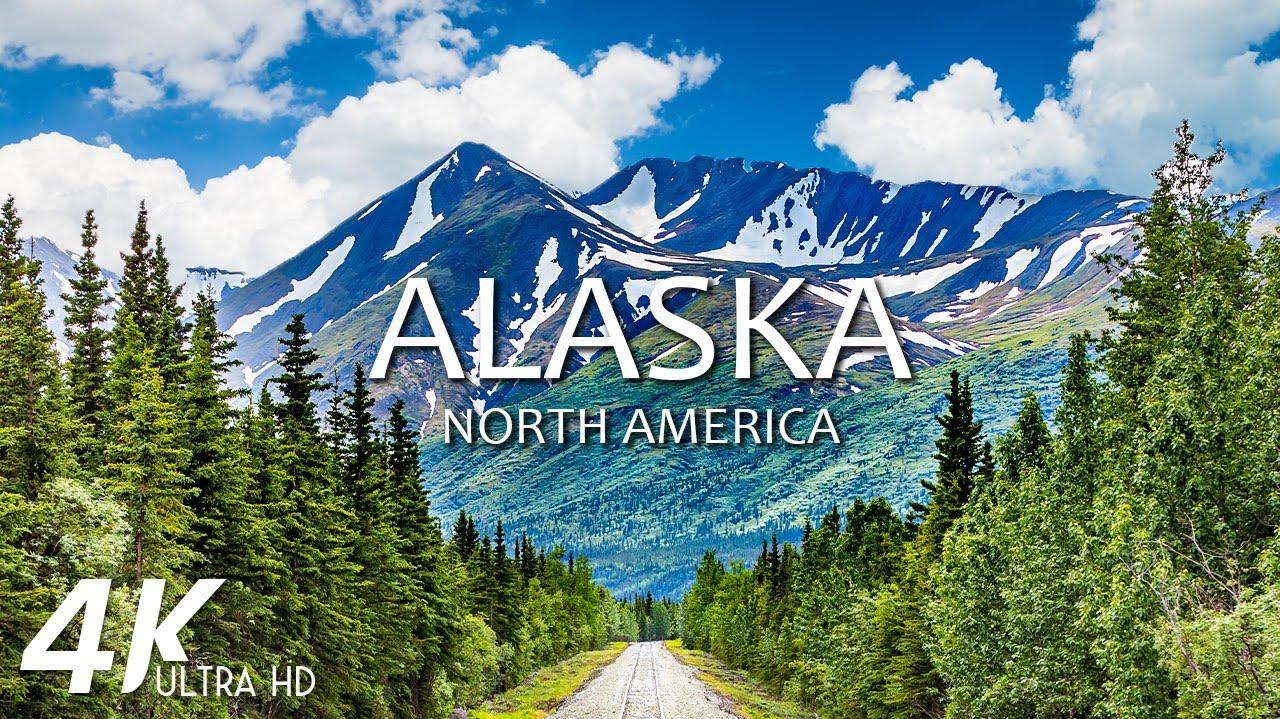 Flying Over Alaska 4k UHD Relaxing Music Along With Beautiful
