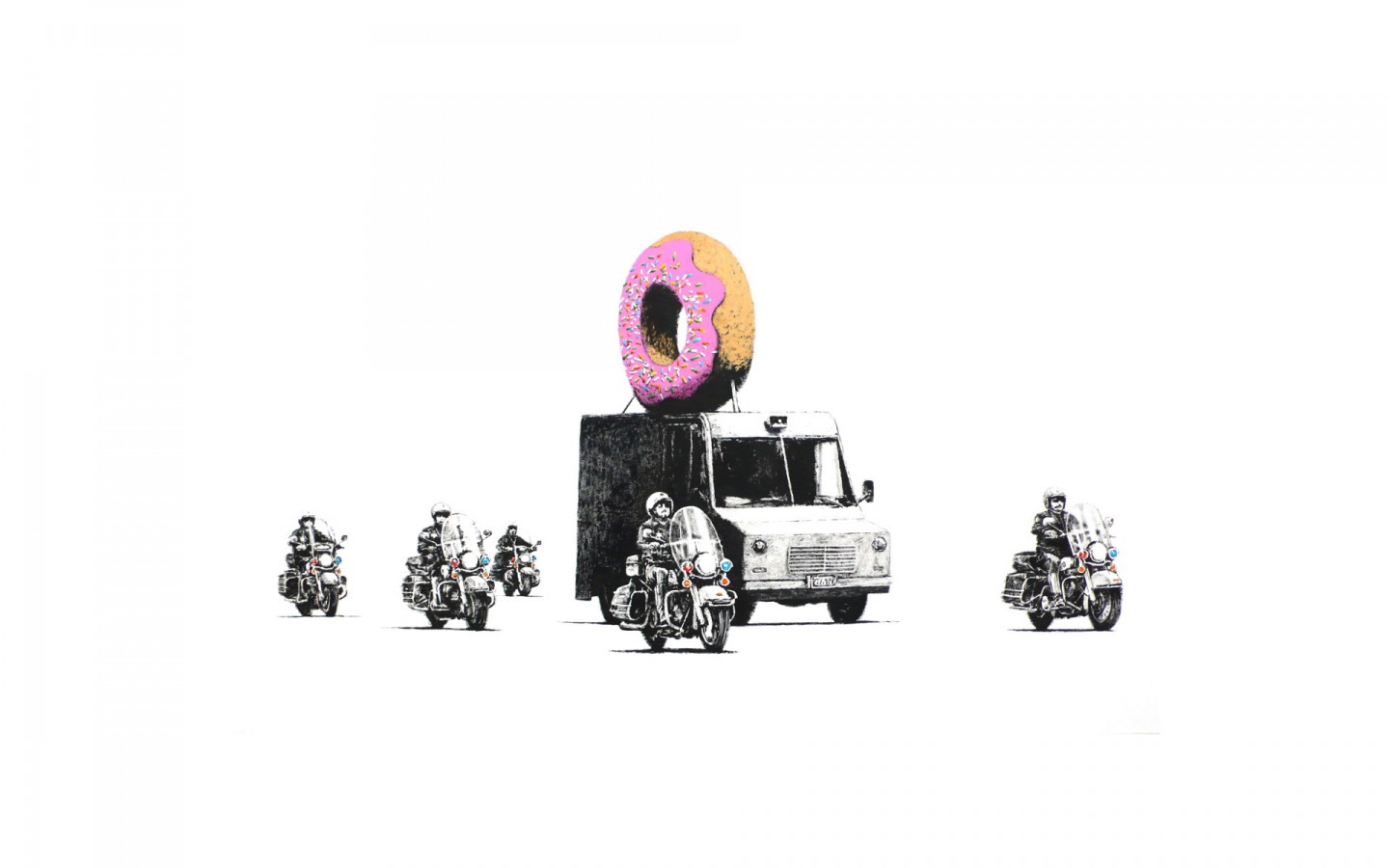 Banksy Donut Wallpaper