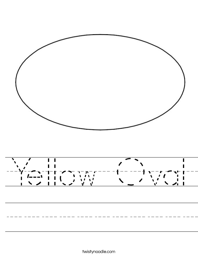 Oval Shape Worksheet