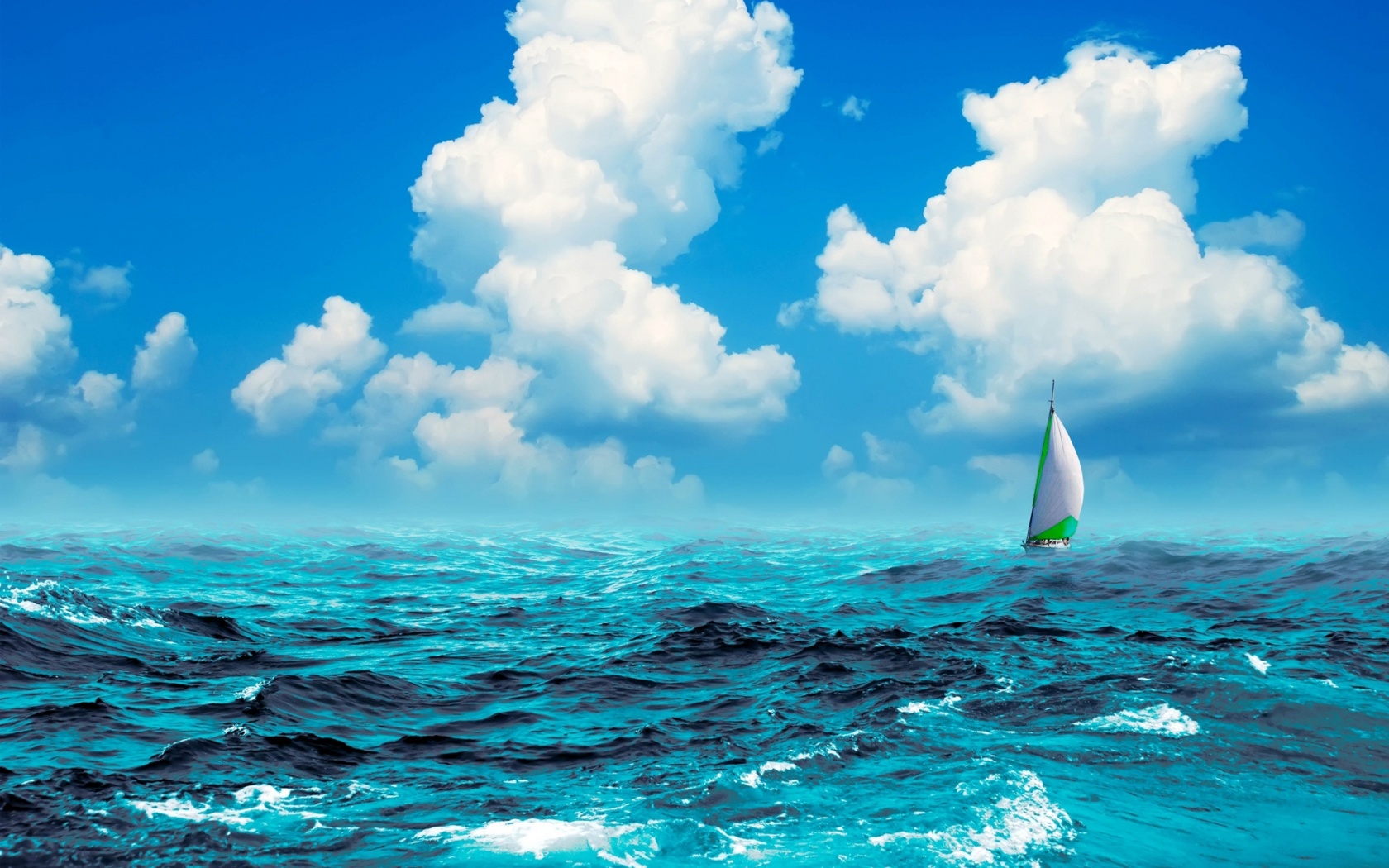 Sailboat Blue Ocean Wallpaper IwallHD HD