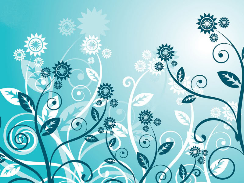Image Gallery For Teal Flowers Wallpaper