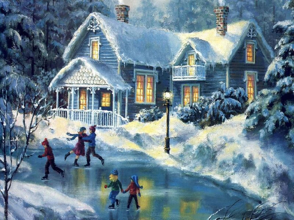 Winter Scenes Christmas Art