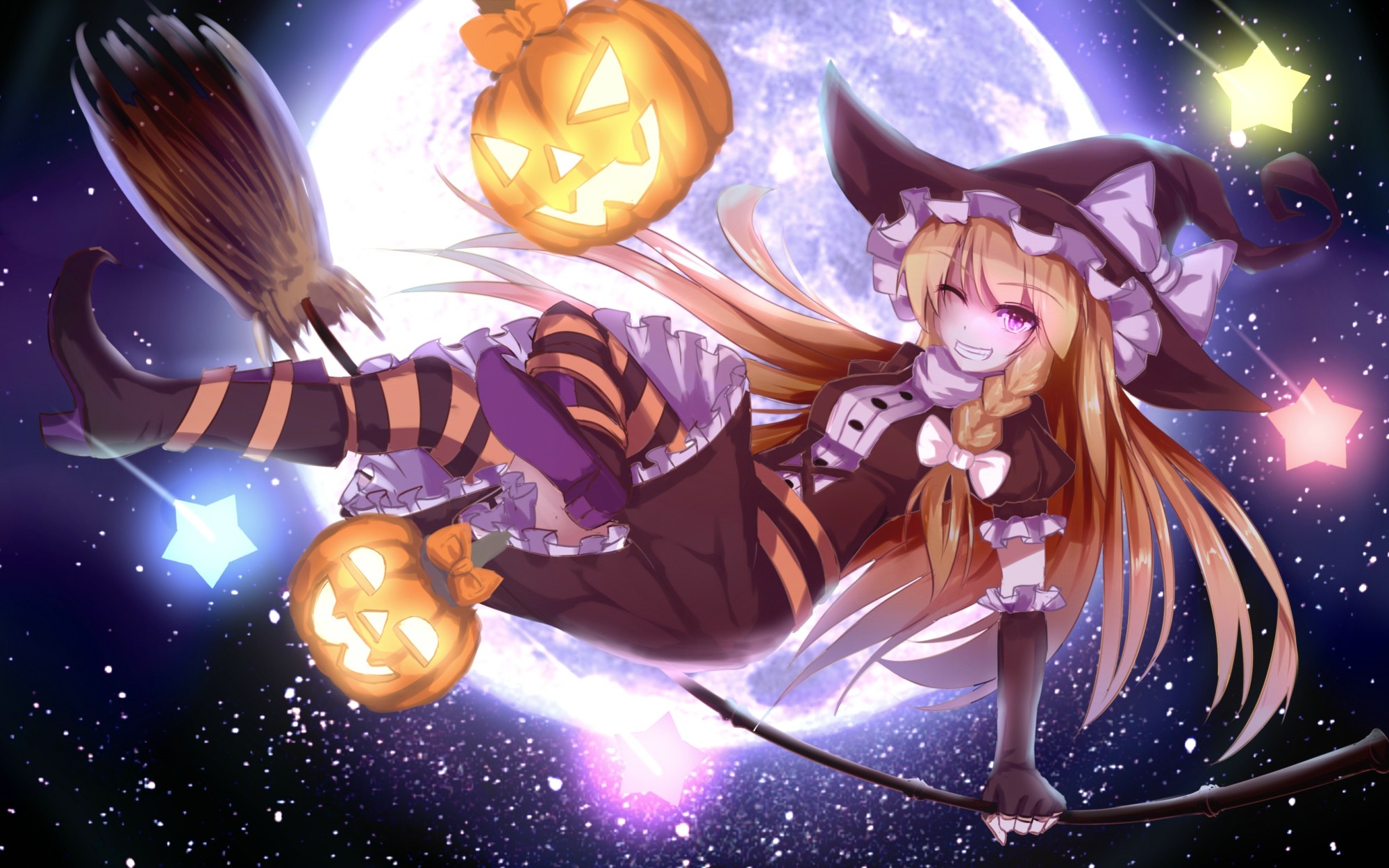 Wallpaper Of Touhou Halloween Kirisame Marisa Background HD Image