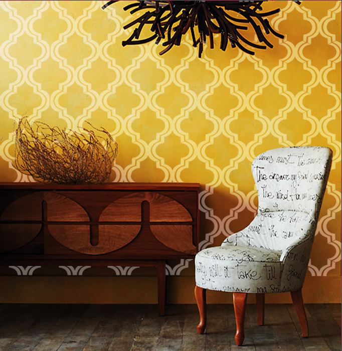 Free download old world allover designer pattern stencil better than