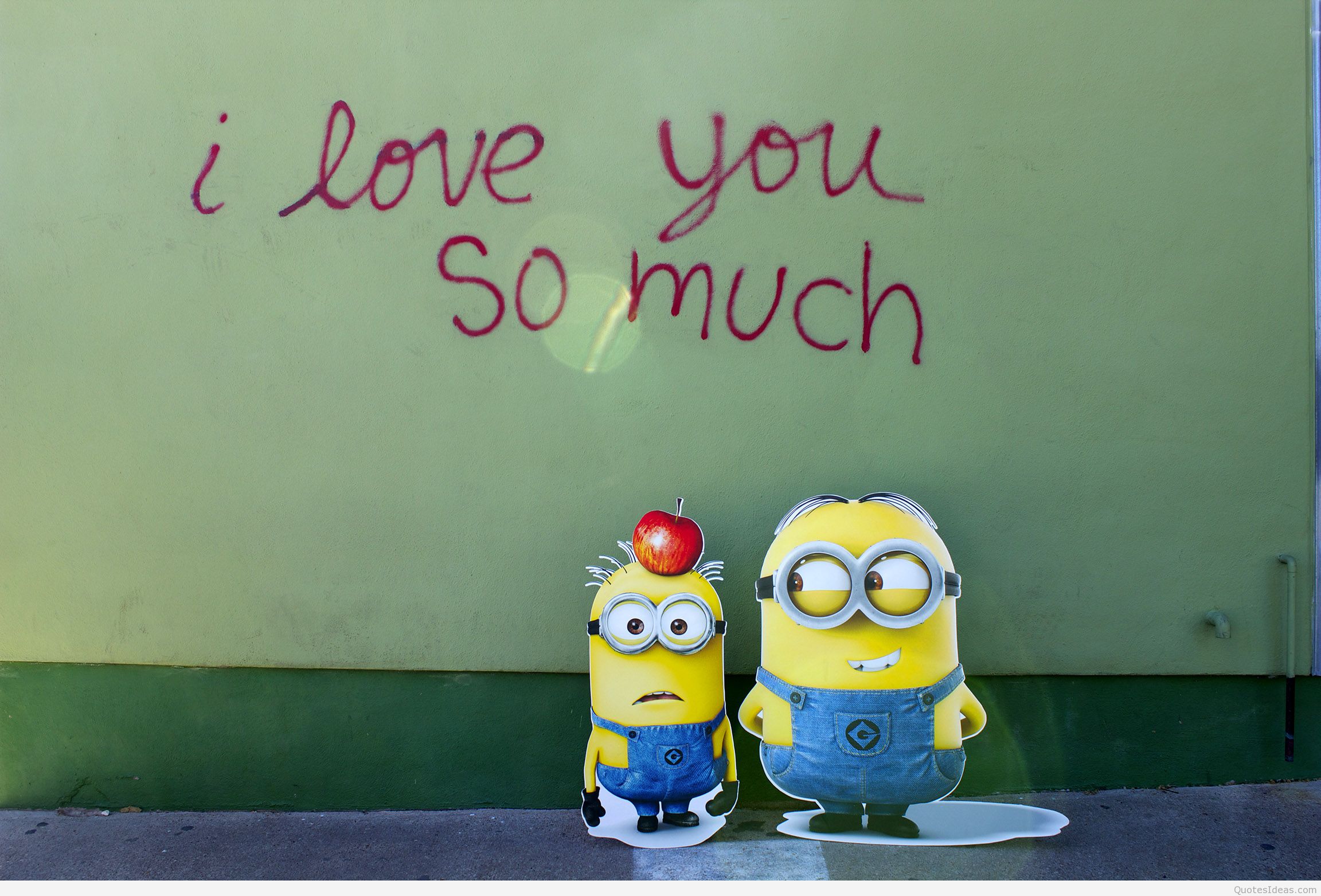 Funny I Love You So Much Cartoon Wallpaper
