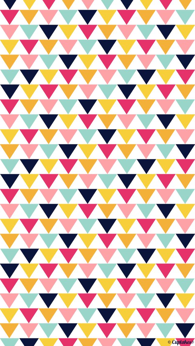Tri Colored Triangle Wallpaper Cuptakes For Girly Girls